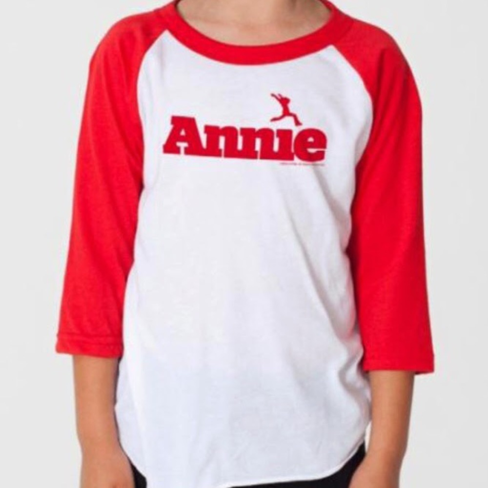 Annie Baseball Tee NWOT